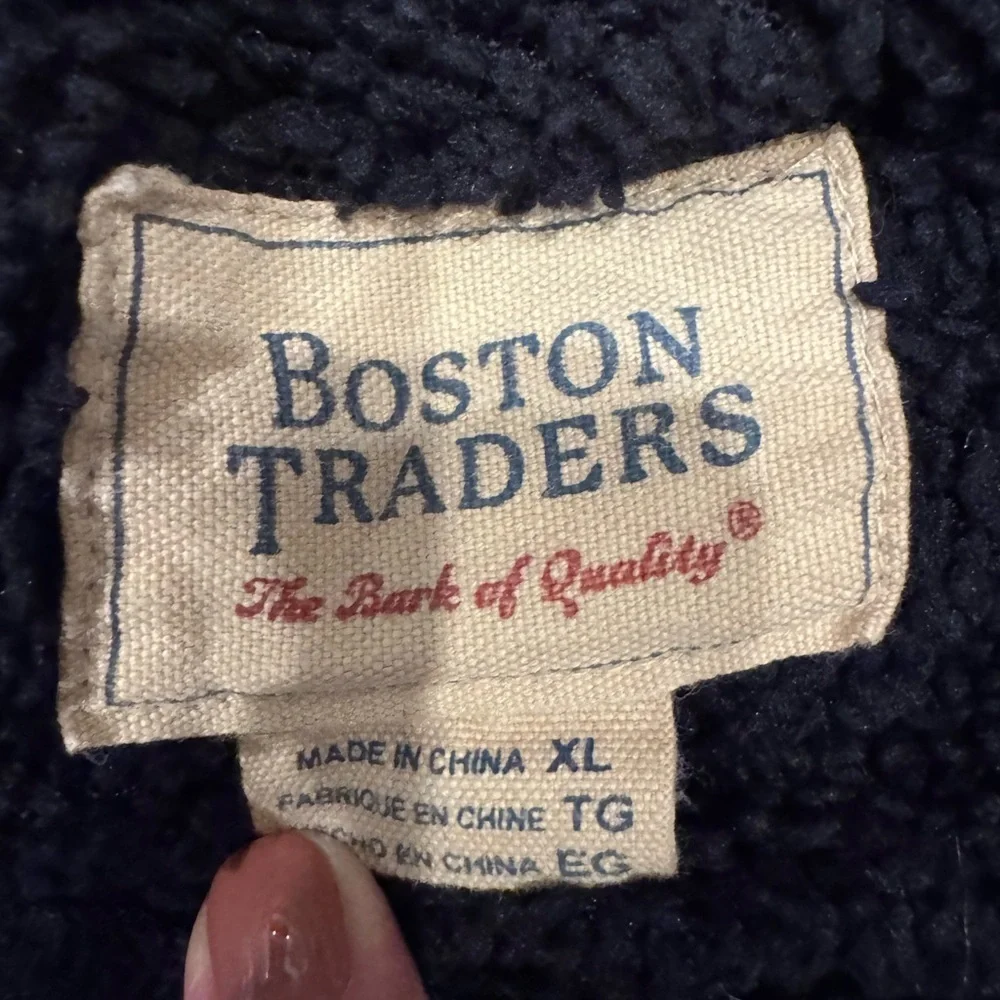 Boston Traders Blue and Black Plaid Shirt Jacket